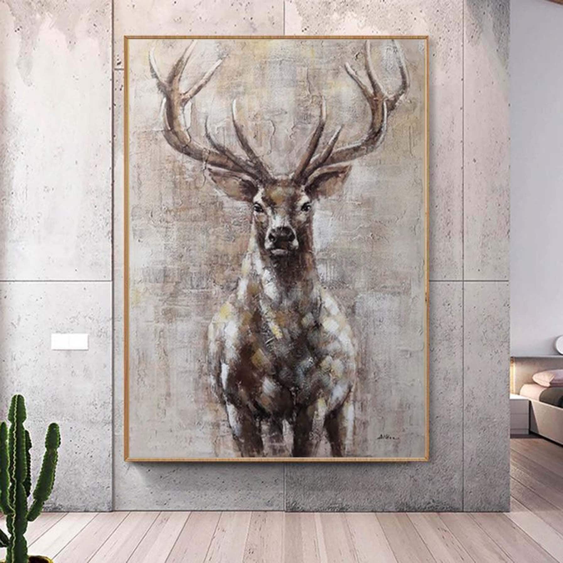 Deer Abstract Painting