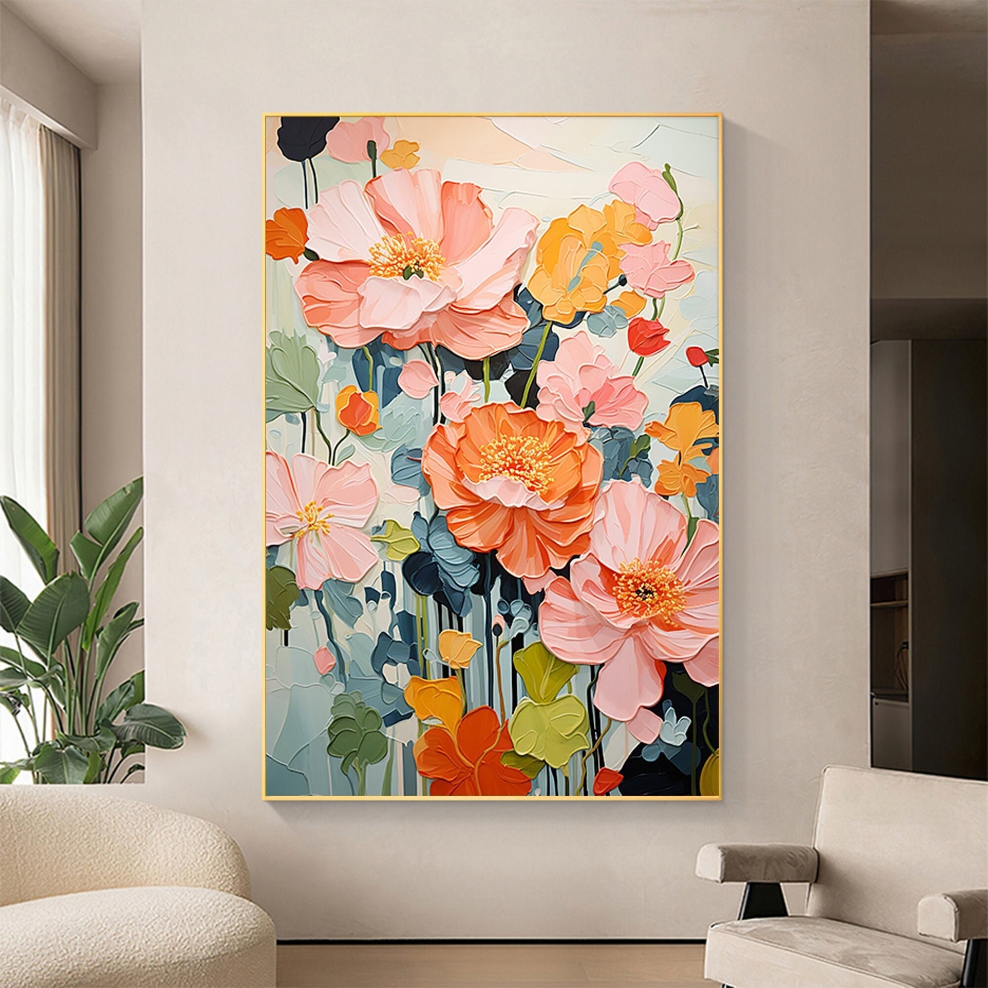 Pink Floral Art