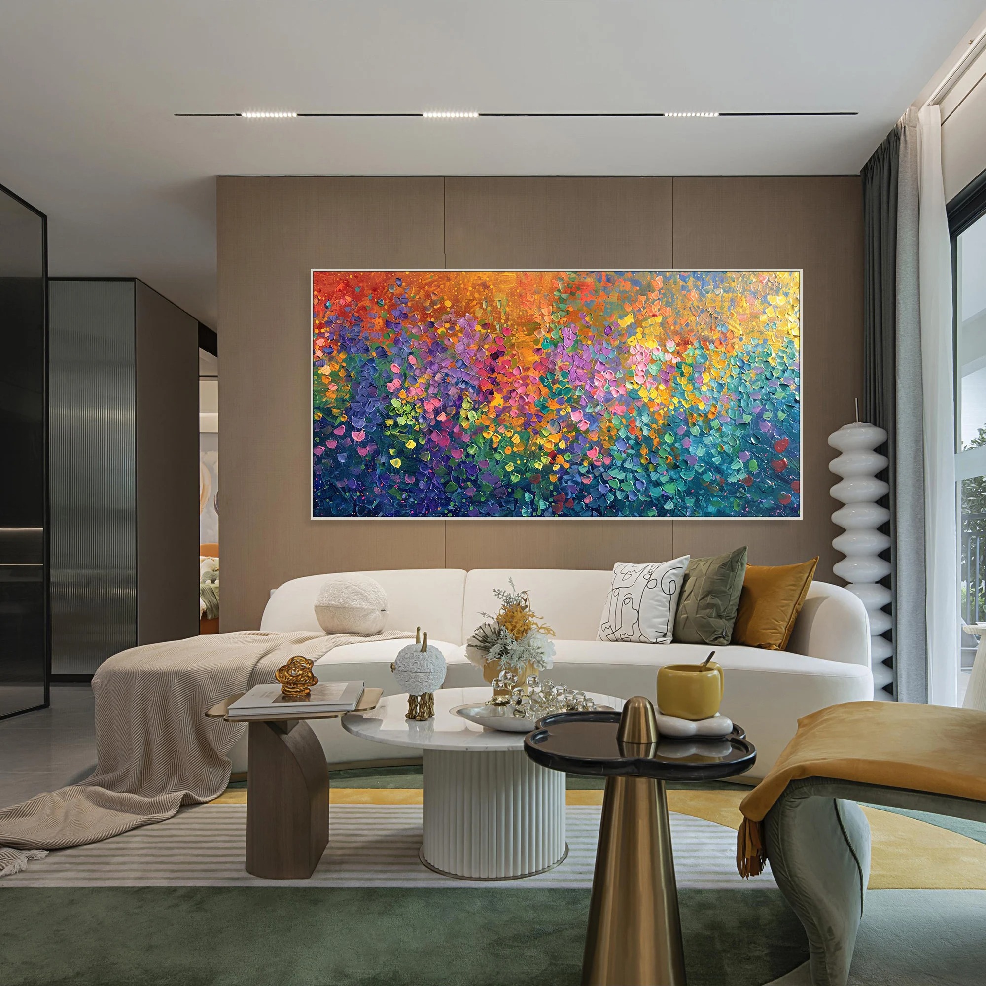 Color-Rich Texture Canvas Art