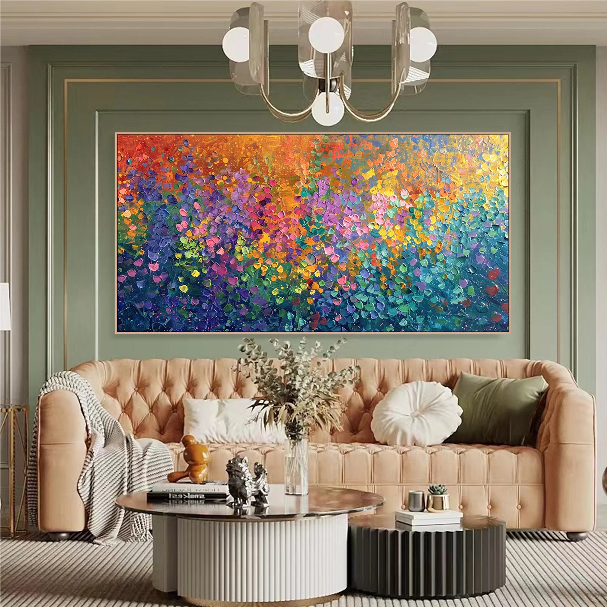 Color-Rich Texture Canvas Art