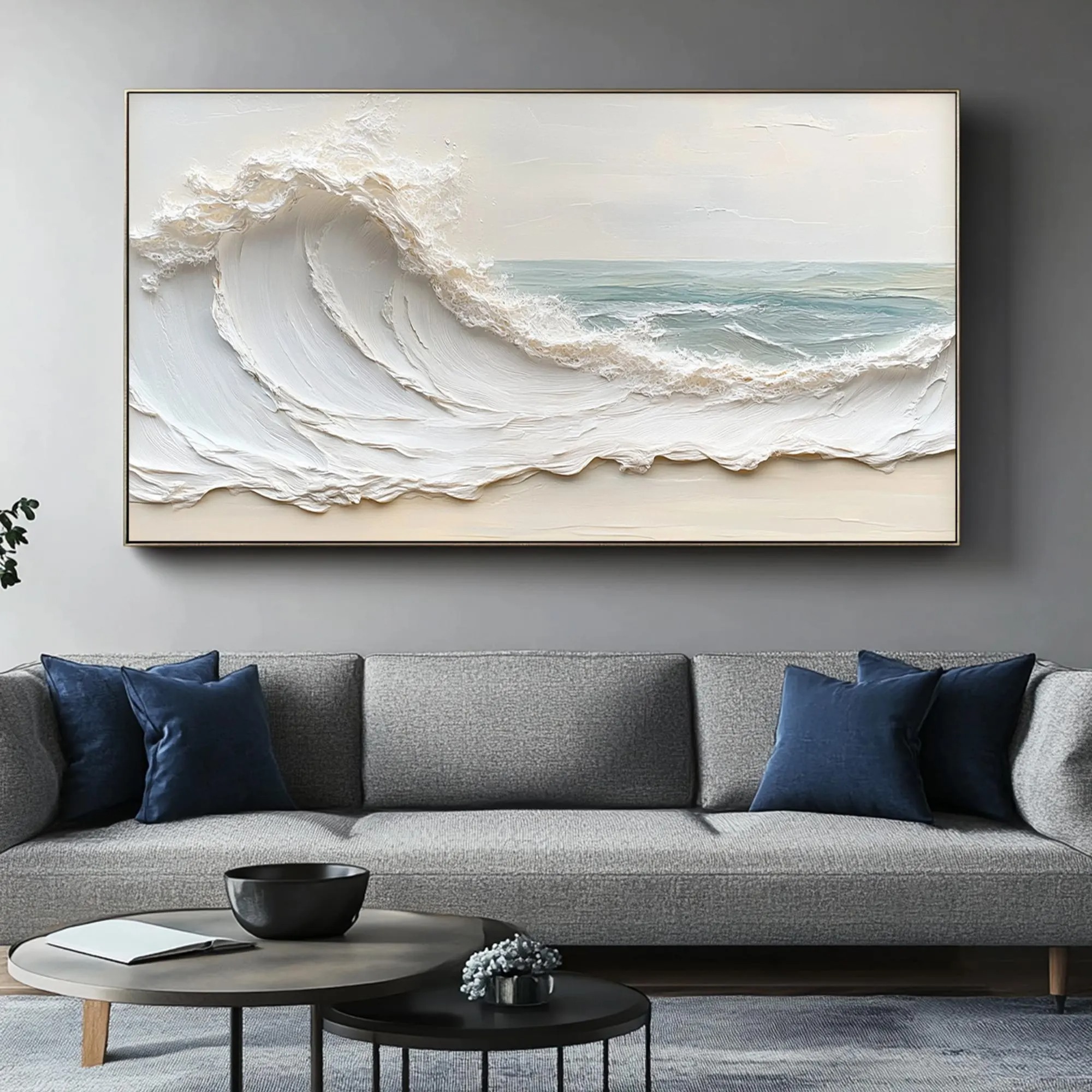 Dynamic Beach Wave Artwork