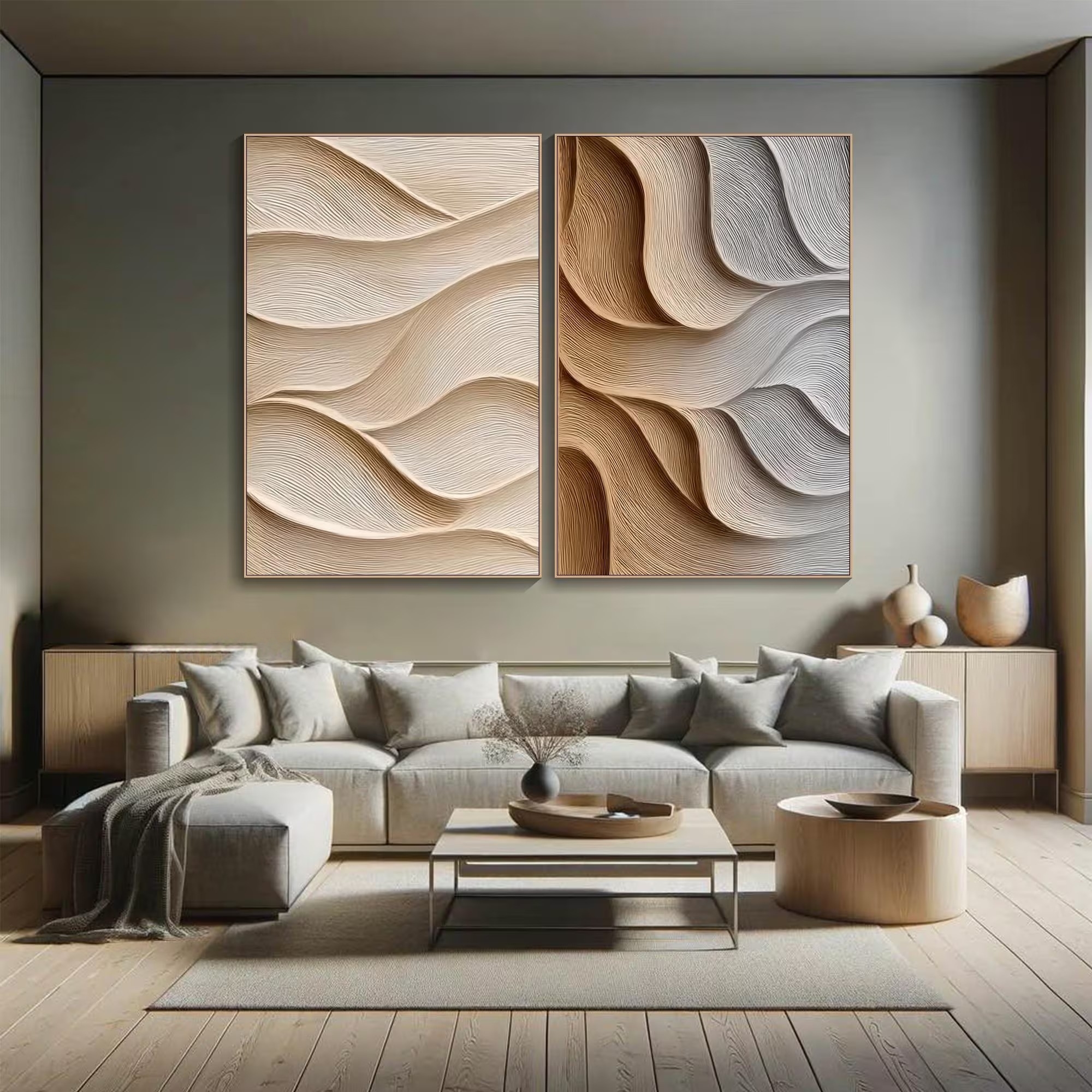 Textured Wave Duo Panels