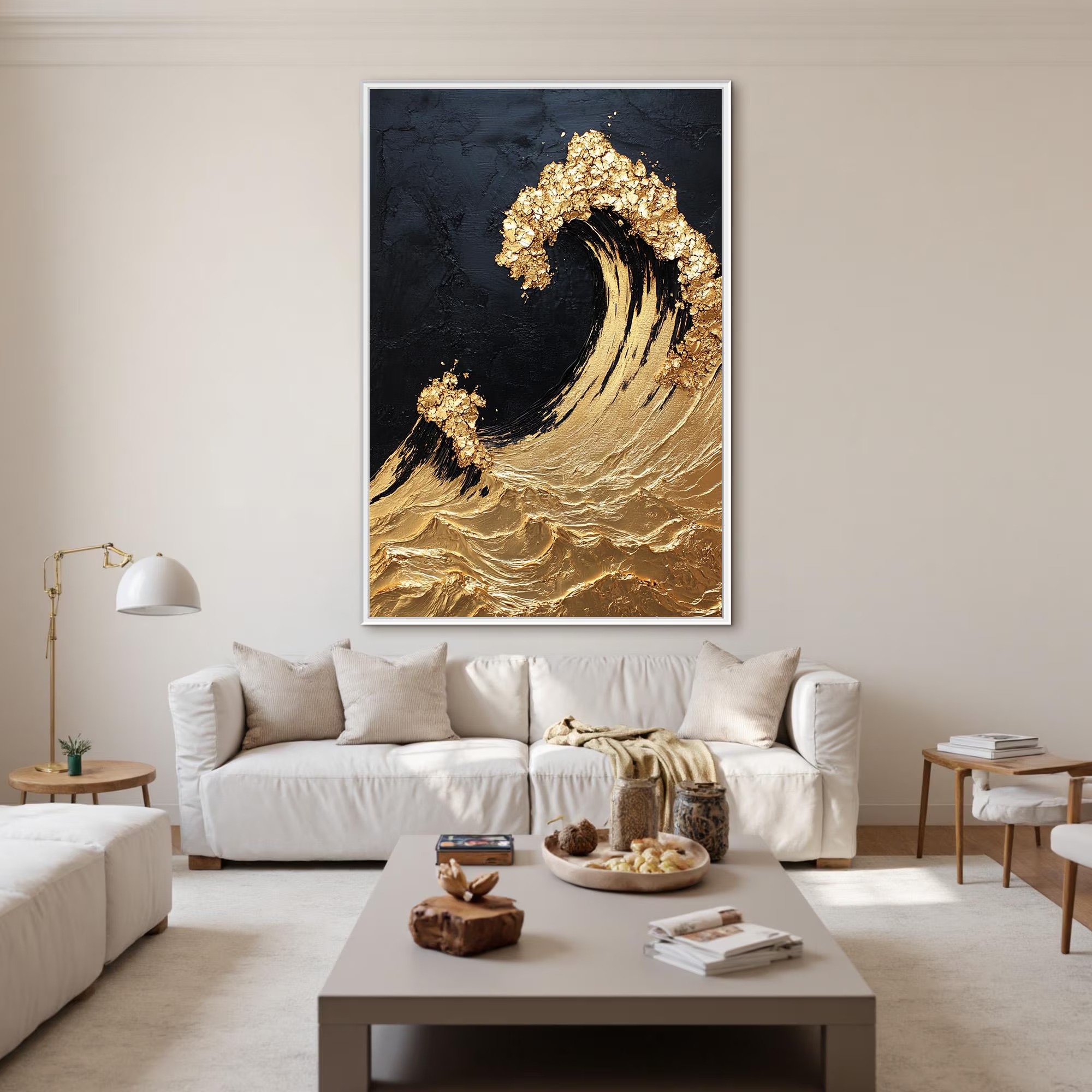Elegant Gold Surge Wall Decor