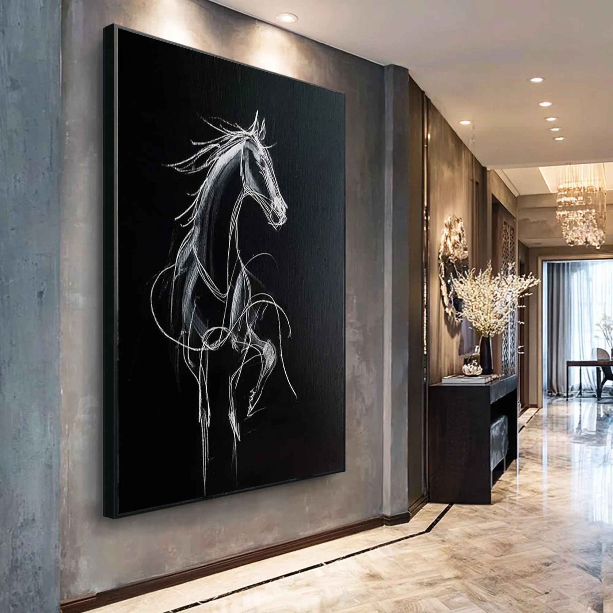 Ethereal Stallion in Midnight Glow