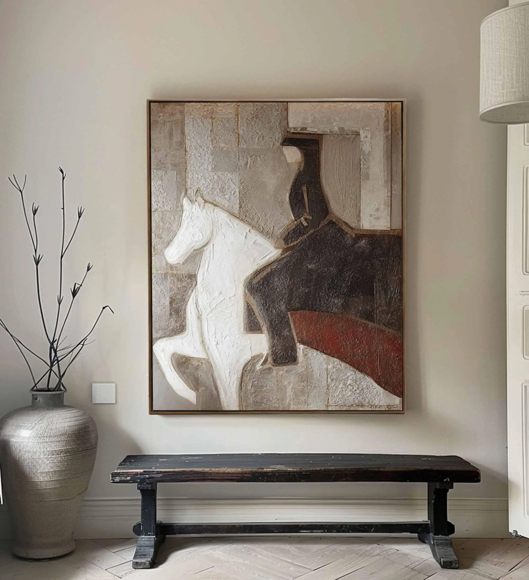 Minimalist Horse and Rider