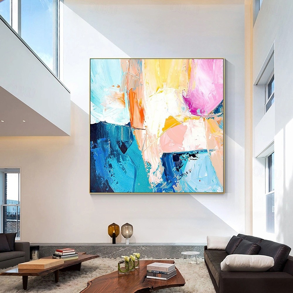 Bold Color Contrast & Thick Impasto Texture