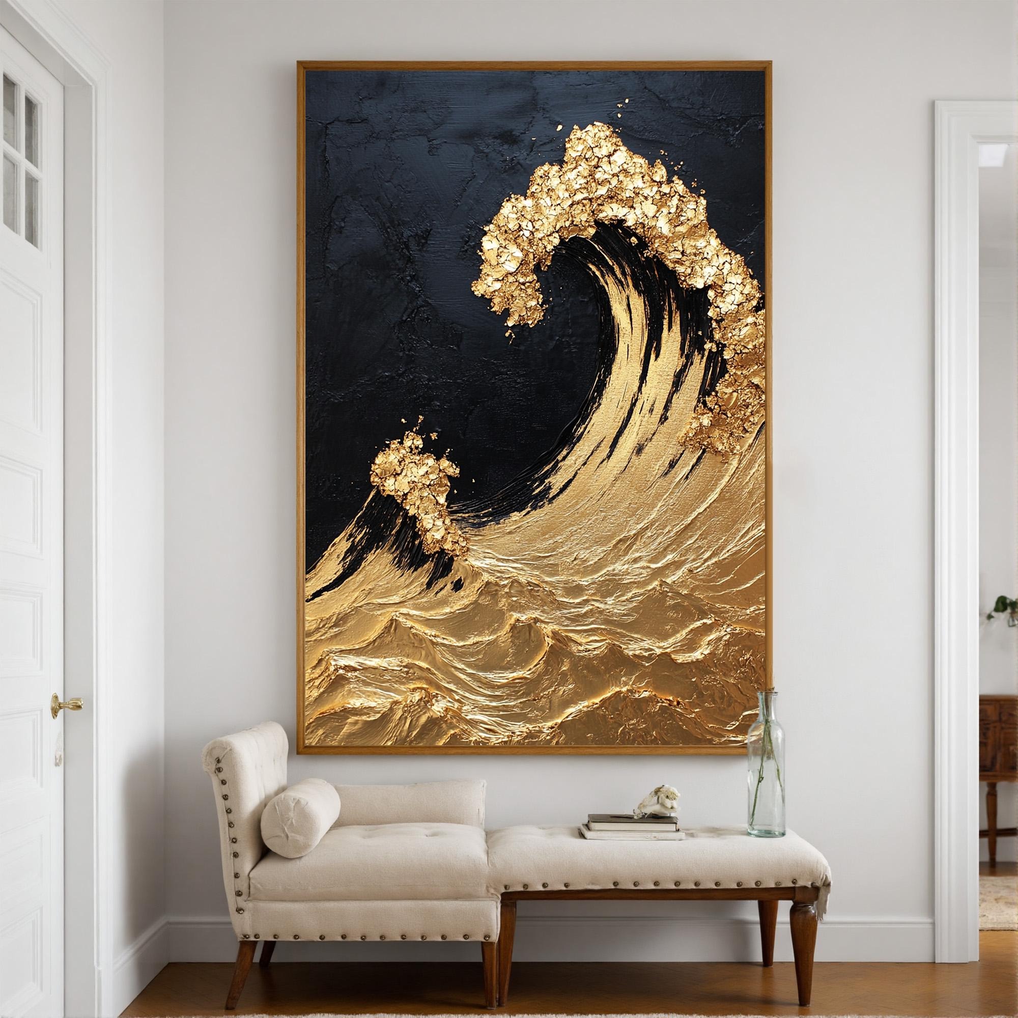 Elegant Gold Surge Wall Decor