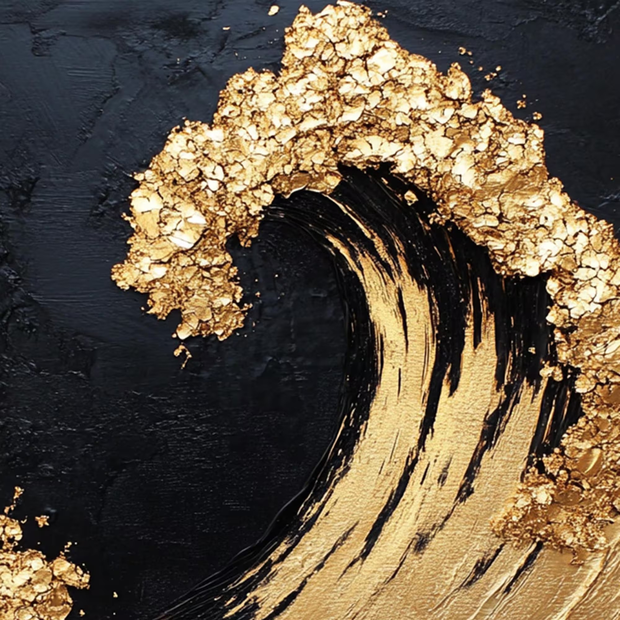 Elegant Gold Surge Wall Decor