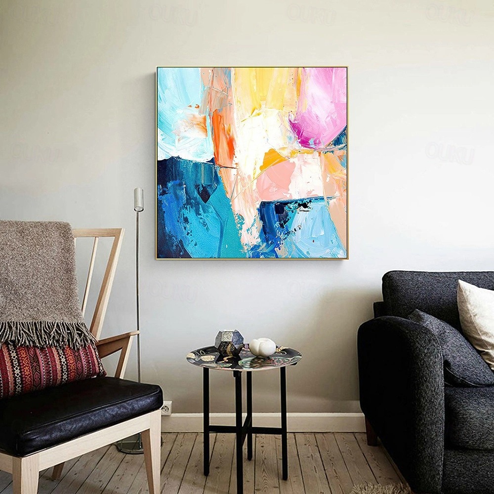 Bold Color Contrast & Thick Impasto Texture