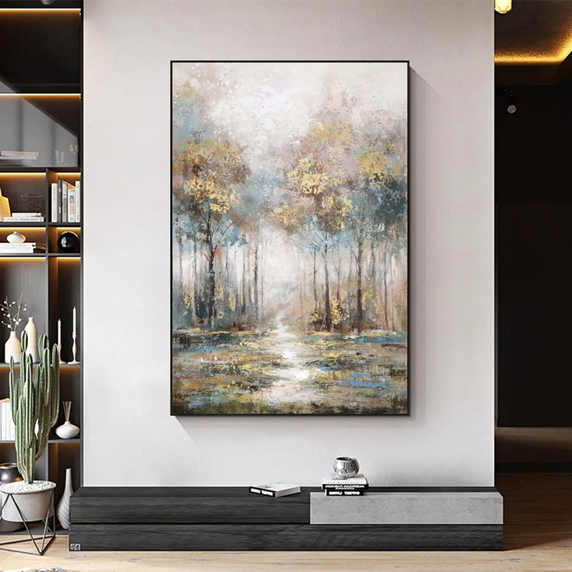 Mystic Grove - Impressionistic Forest Glow