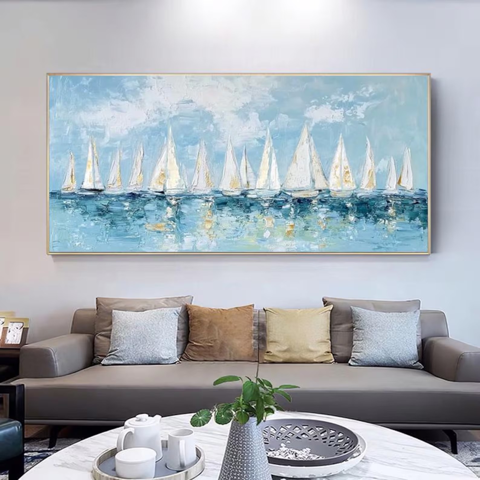 Serene Sailboat Symphony Art