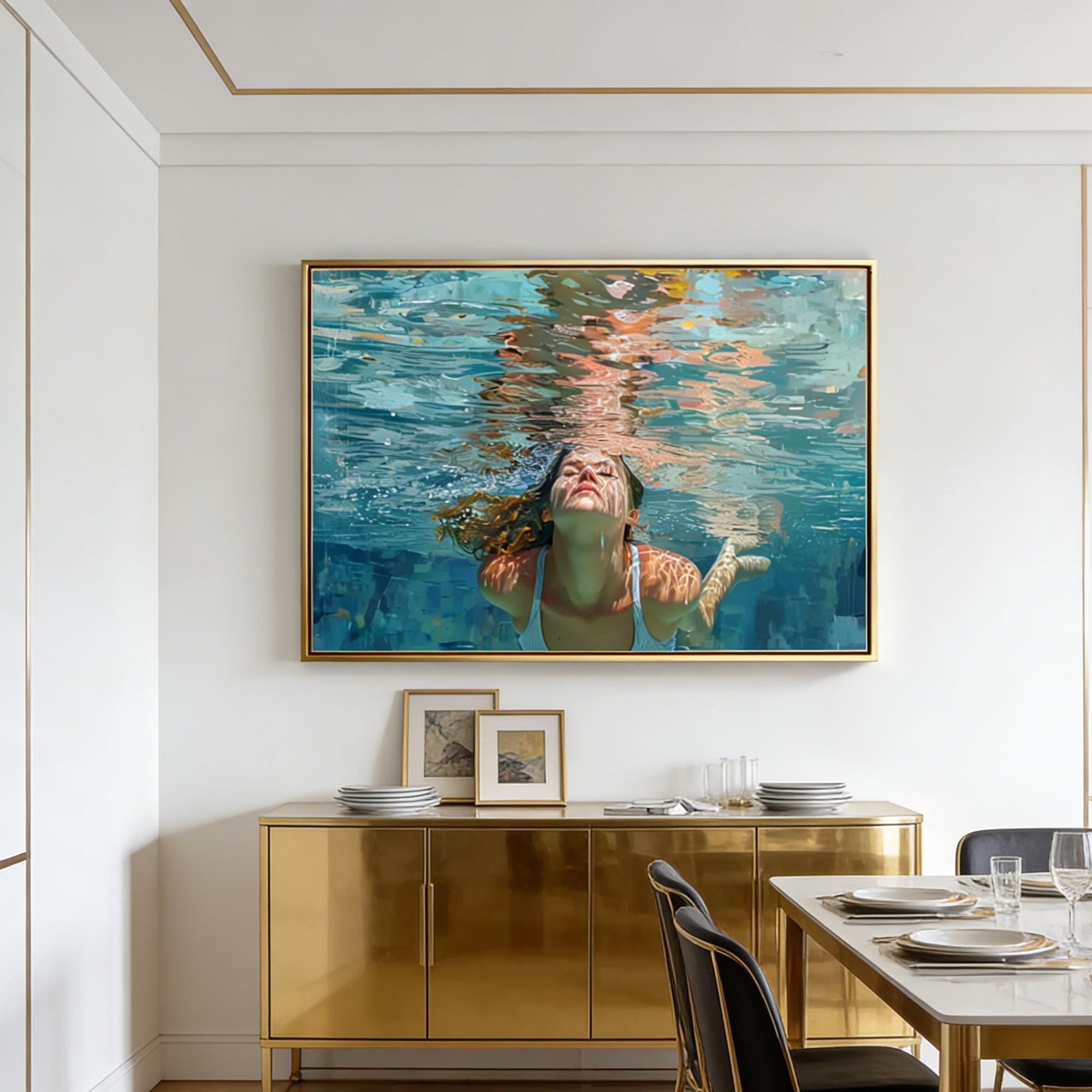 Bedroom Blue Water Painting