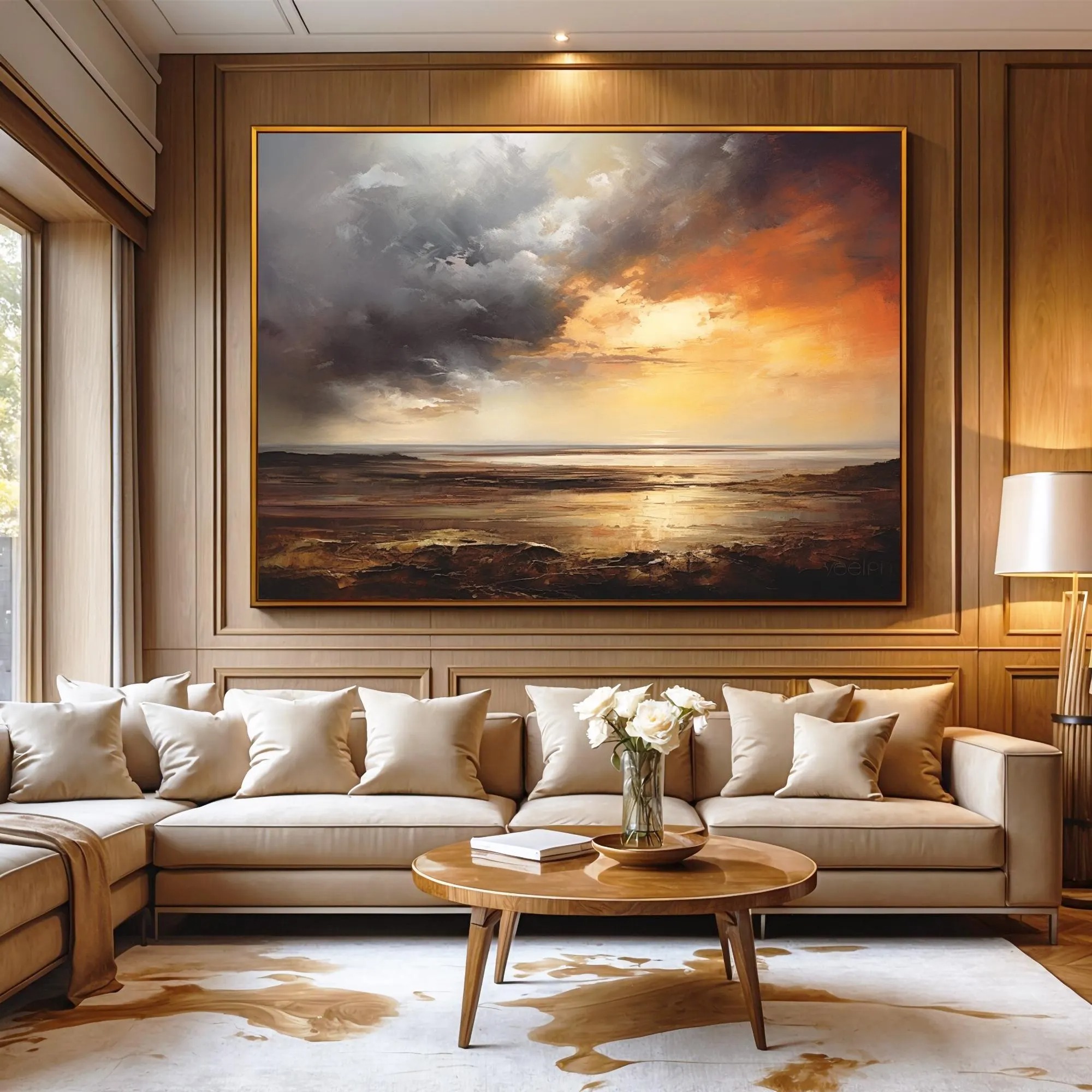 Moody Sunset Reflections Art