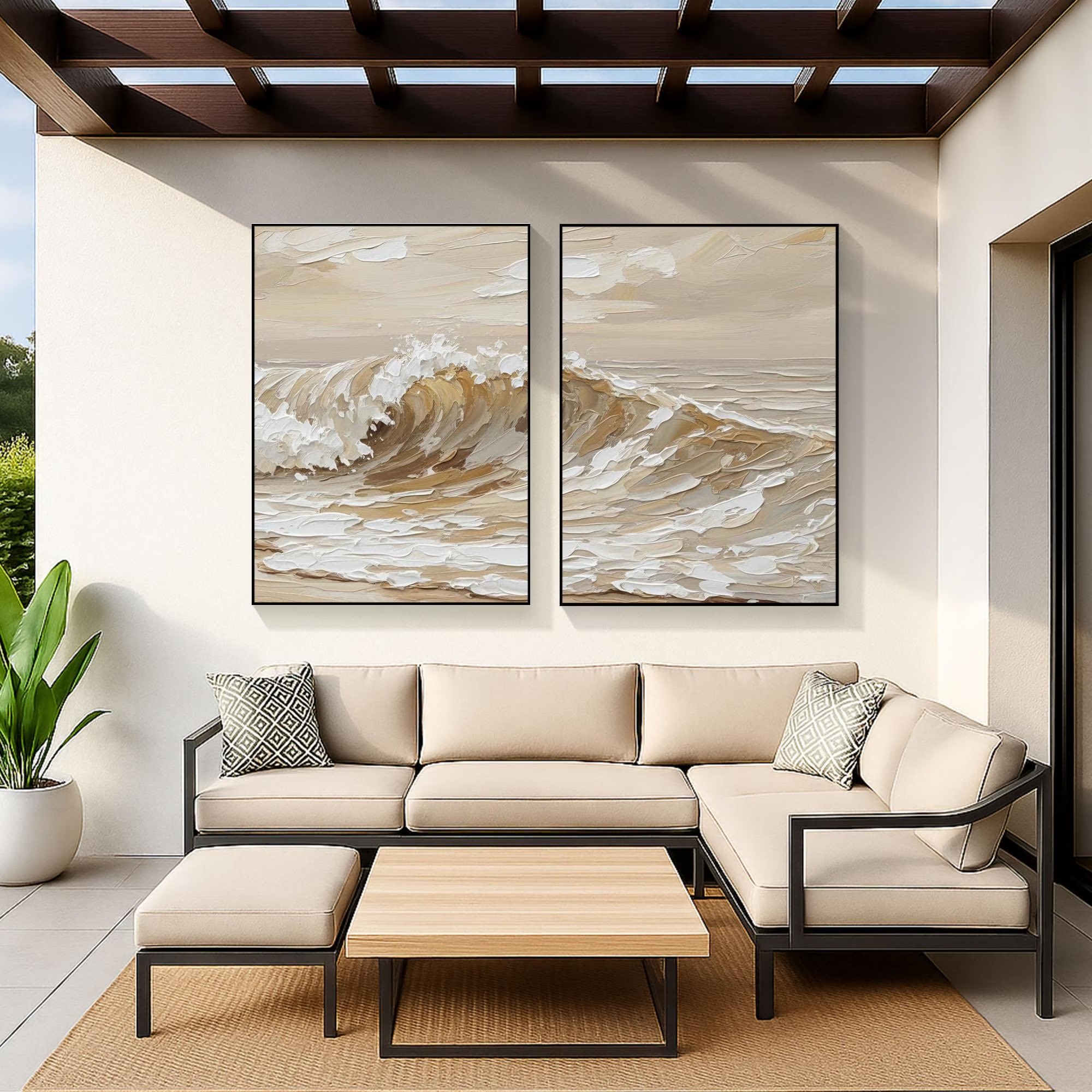 Textured Wave Serenity Art