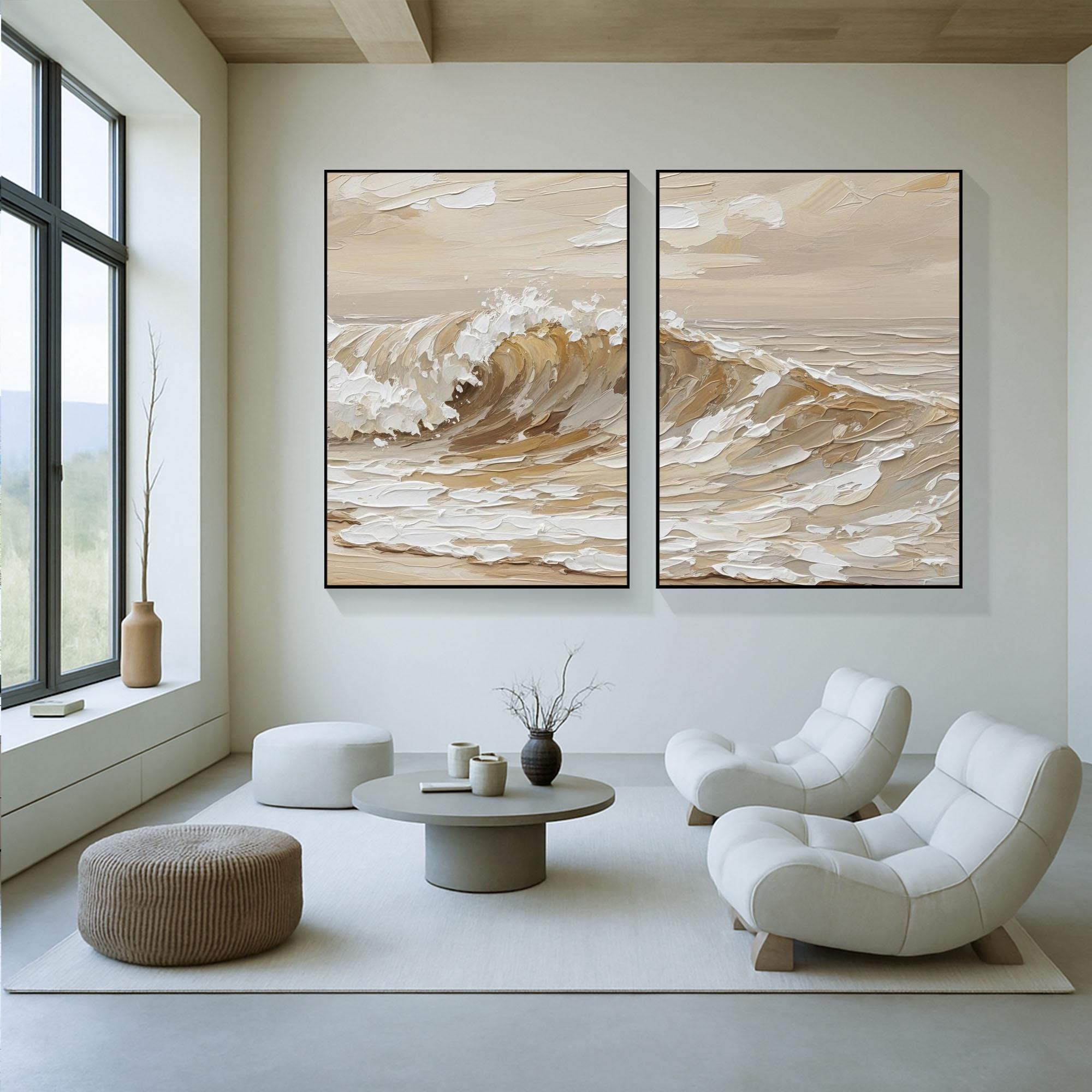 Textured Wave Serenity Art