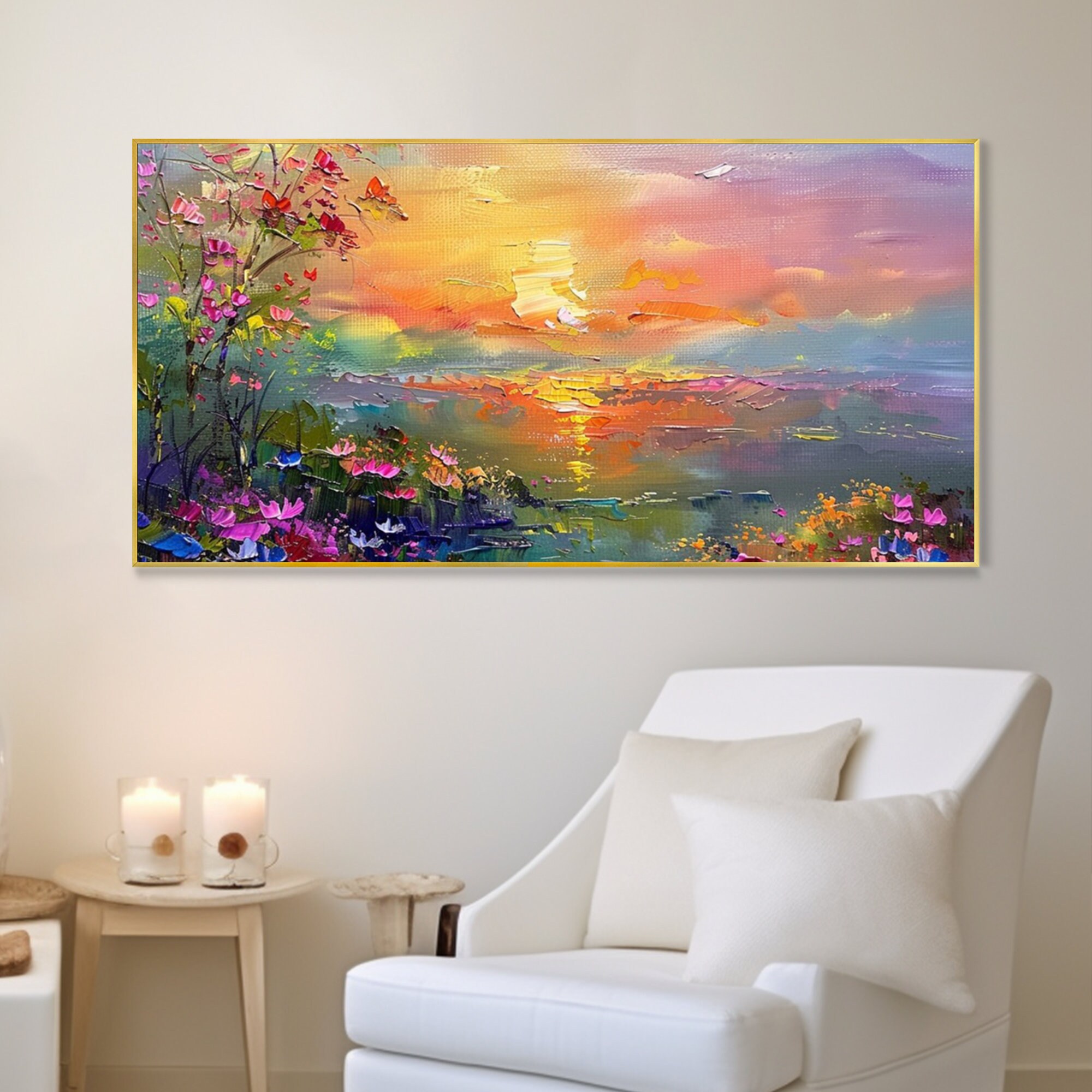 Vibrant Dusk Flowerscape