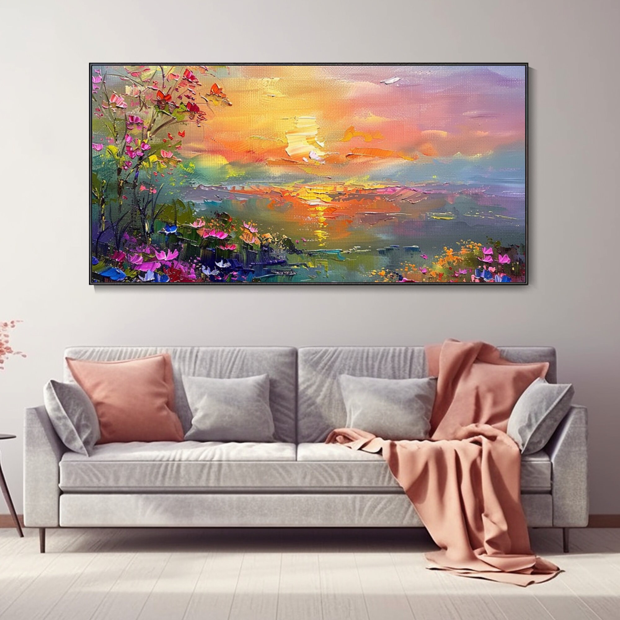 Vibrant Dusk Flowerscape