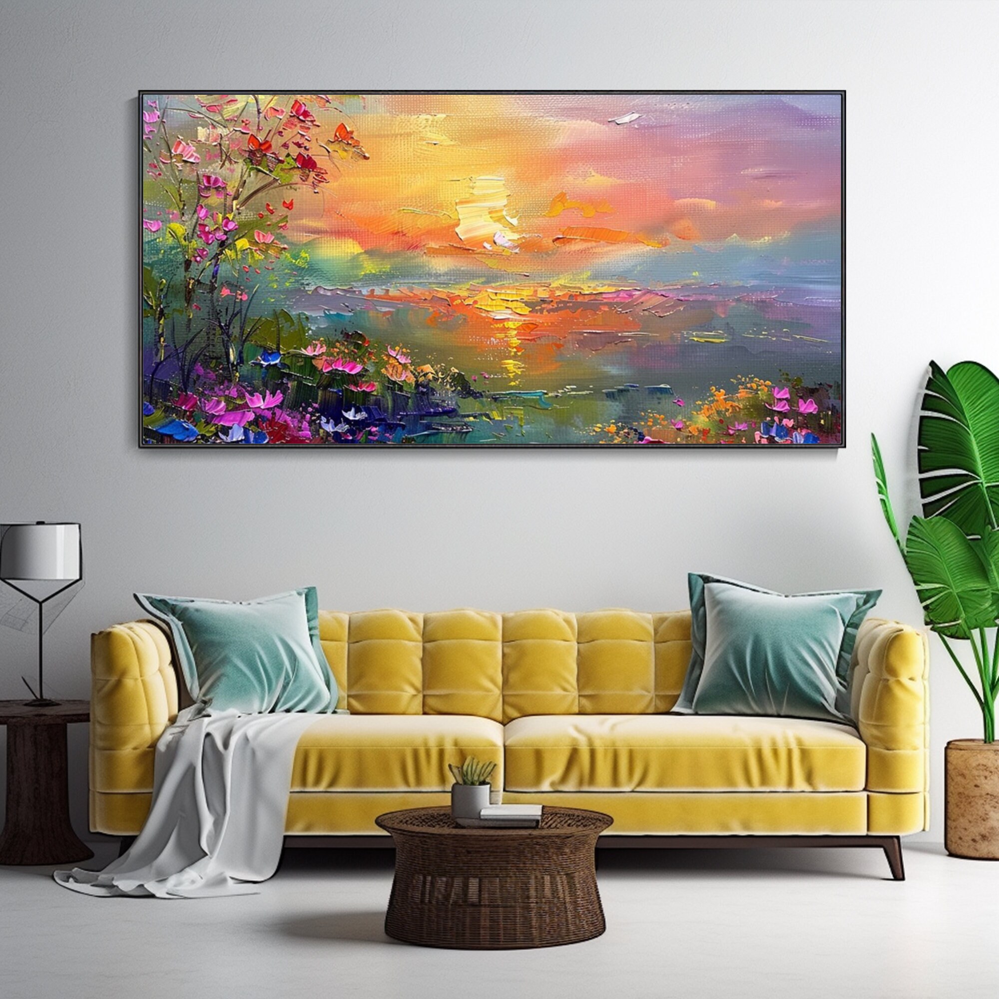Vibrant Dusk Flowerscape