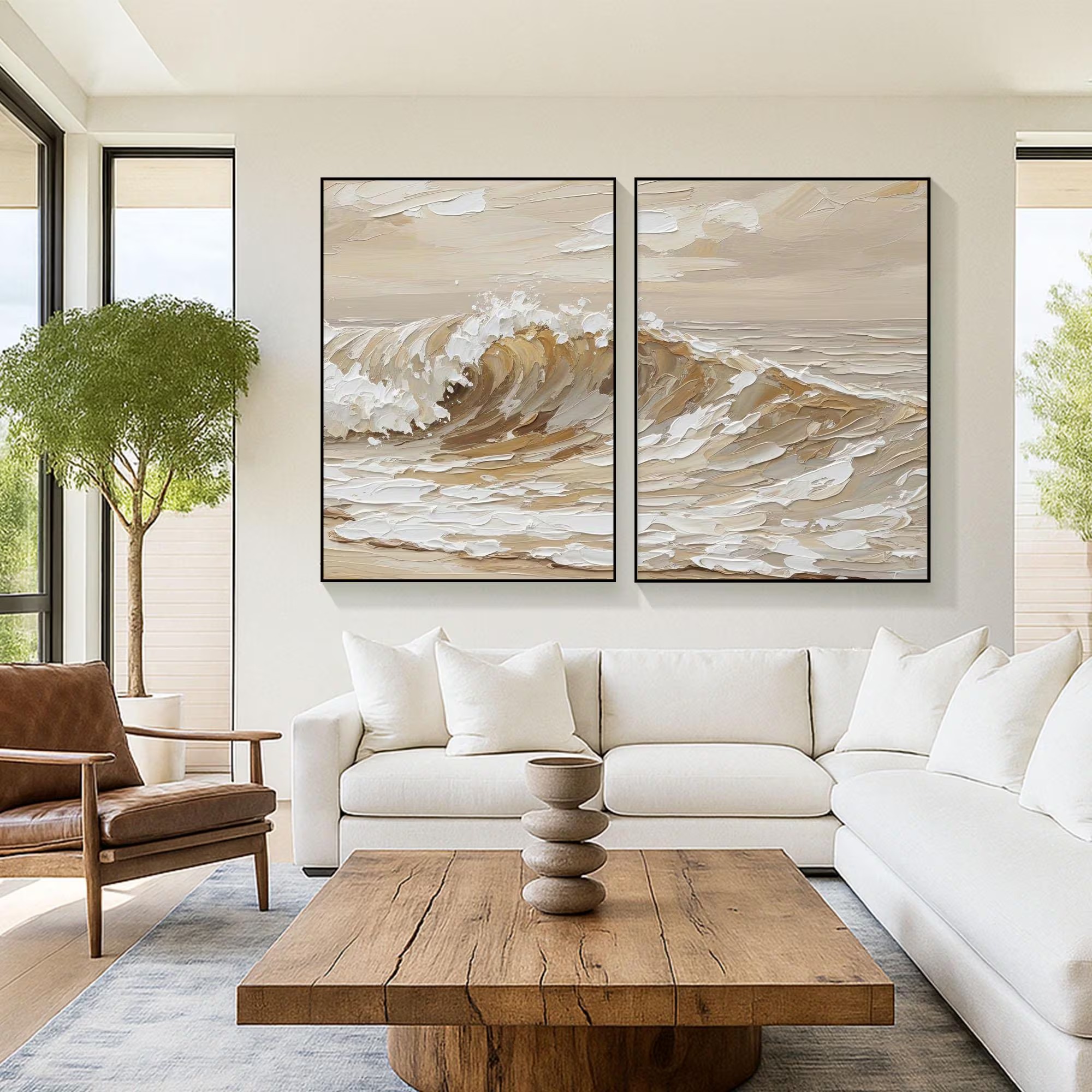 Textured Wave Serenity Art