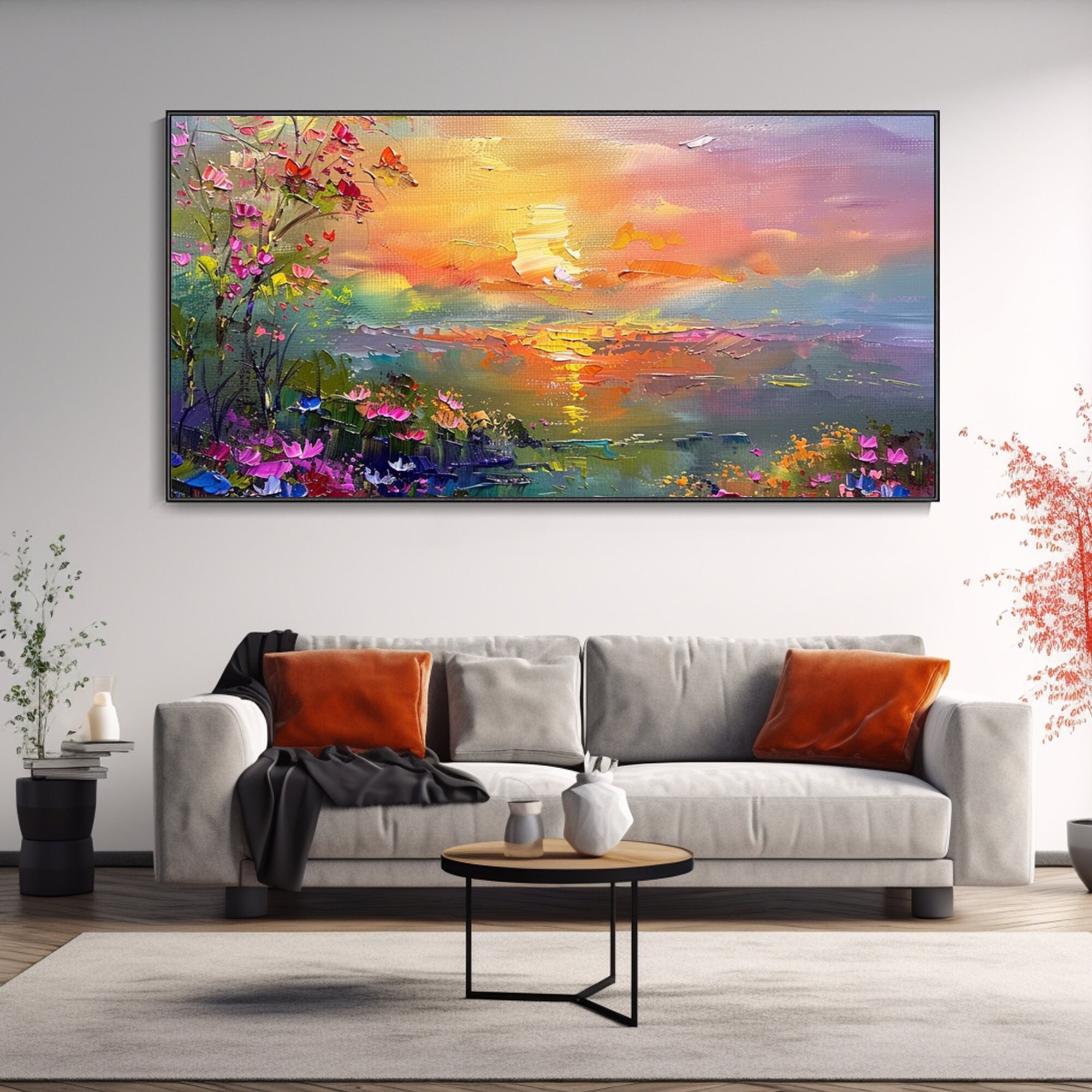 Vibrant Dusk Flowerscape