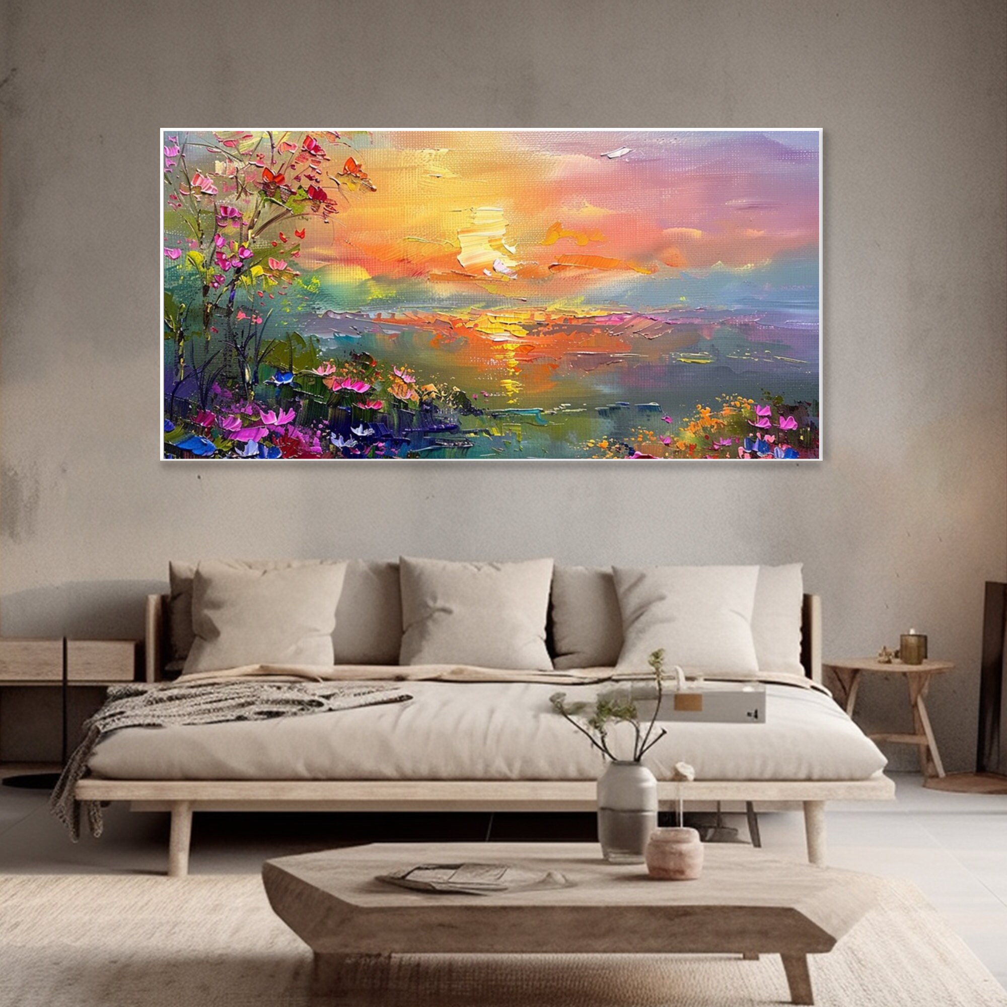 Vibrant Dusk Flowerscape
