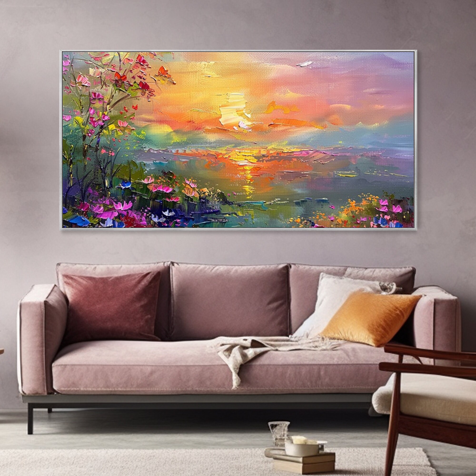 Vibrant Dusk Flowerscape