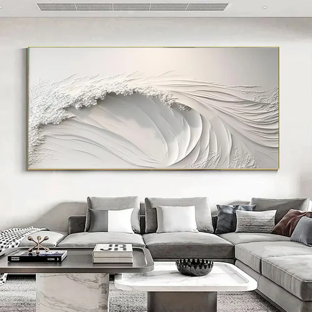 The Silent Surf–Abstract Wave Oil Painting