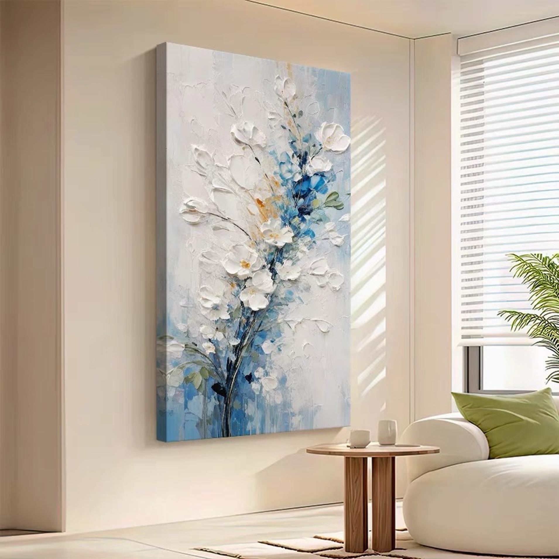 Textured Floral Serenity