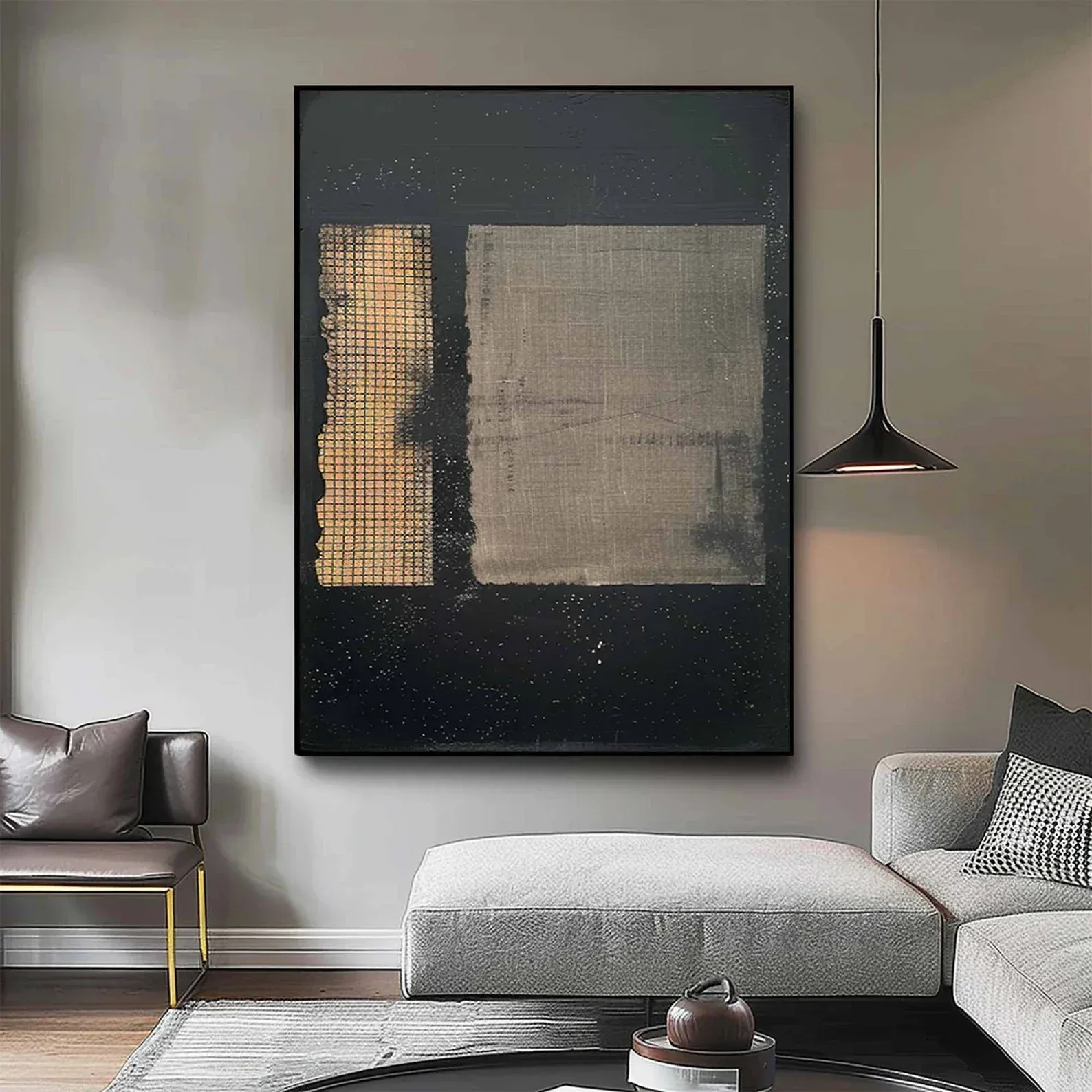 Ethereal Grid - Dark Elegance Wall Art