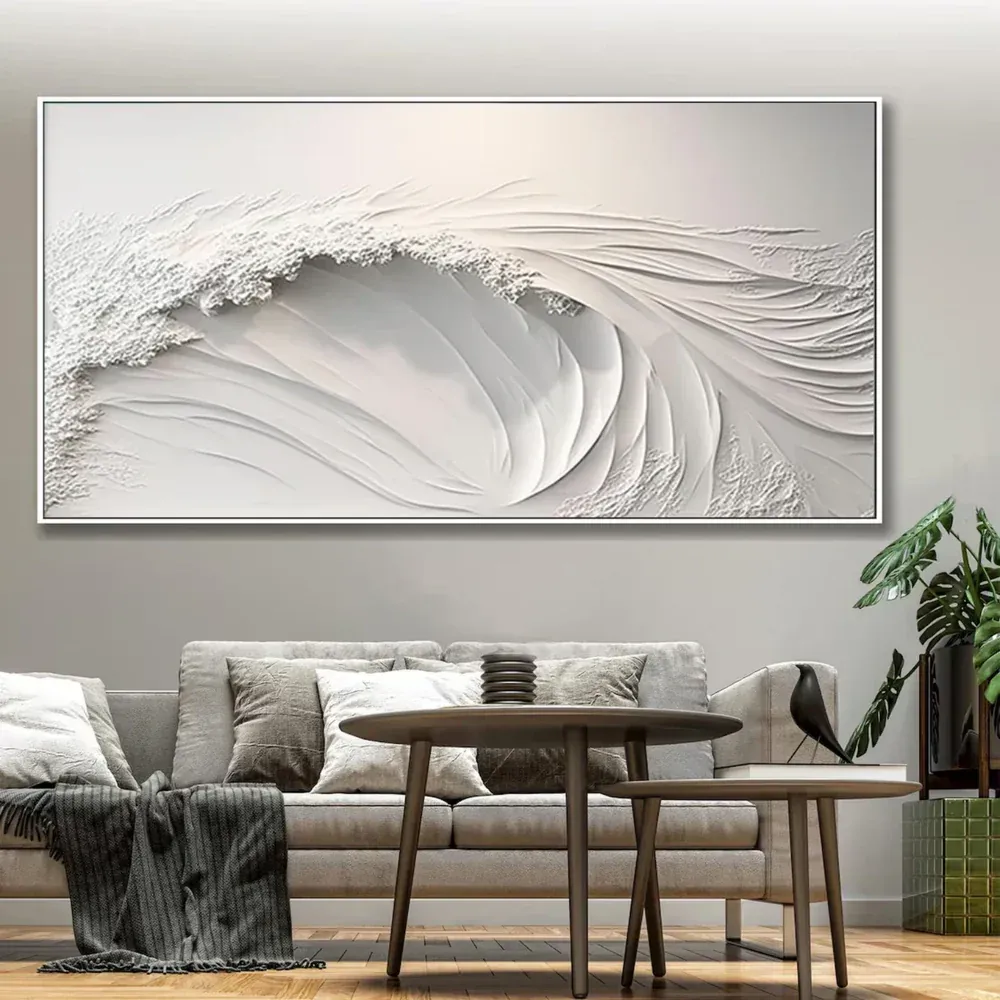 The Silent Surf–Abstract Wave Oil Painting