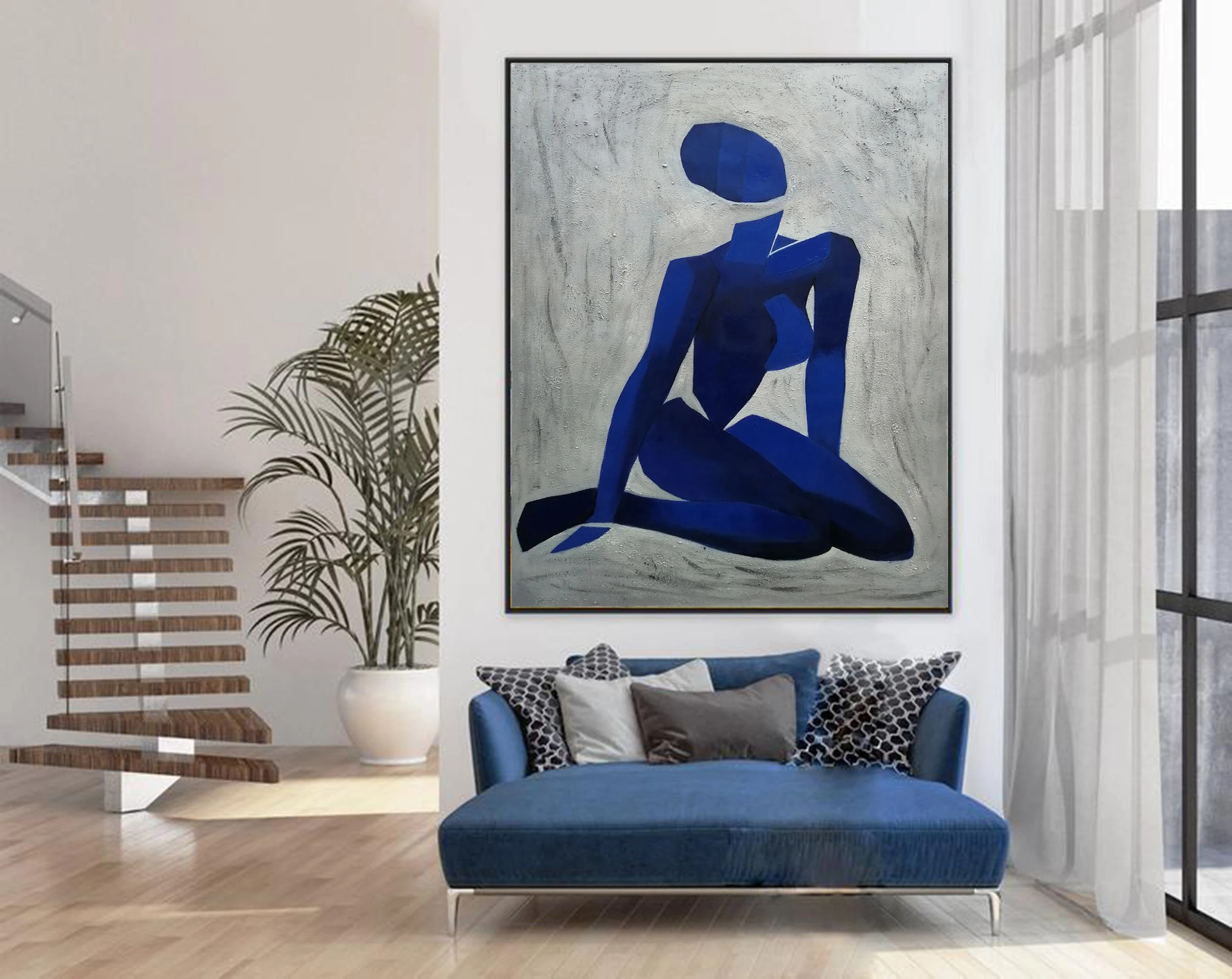 Abstract Blue Nude