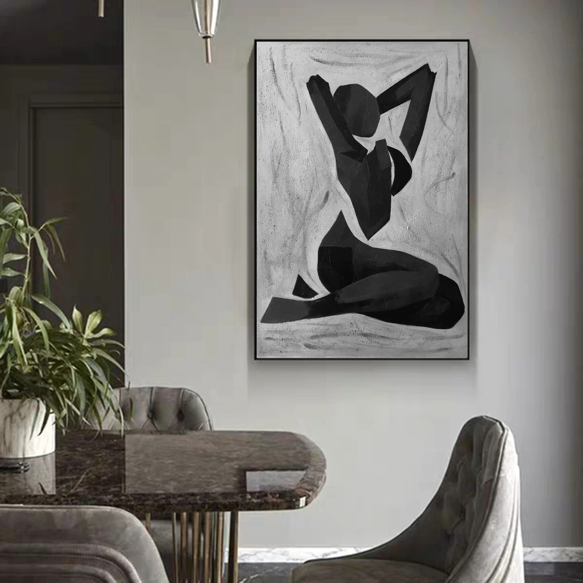 Abstract Black Nude