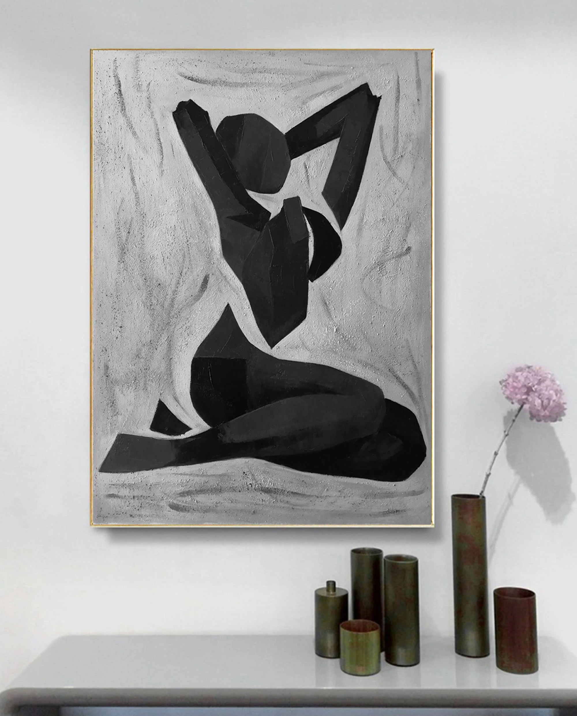 Abstract Black Nude
