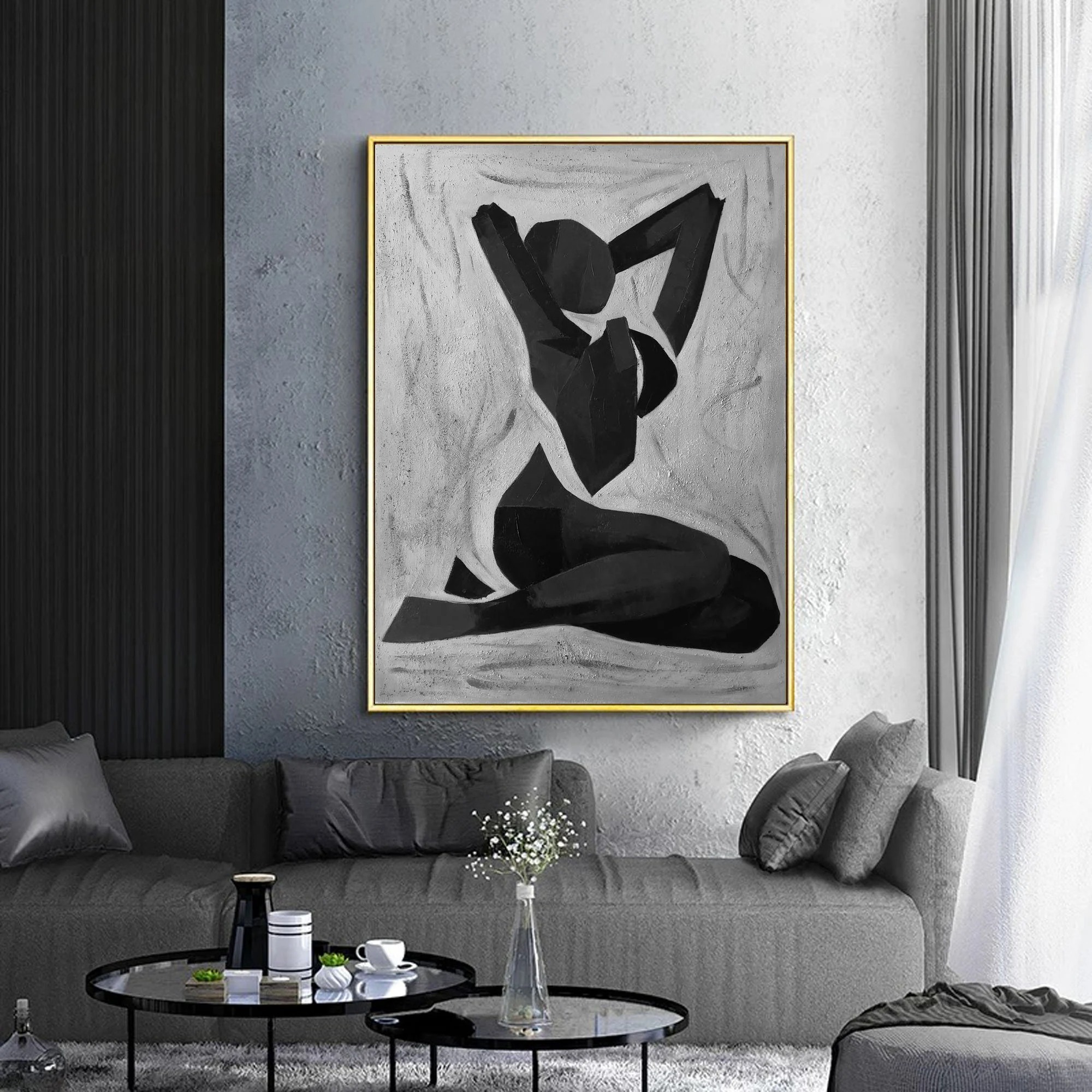 Abstract Black Nude