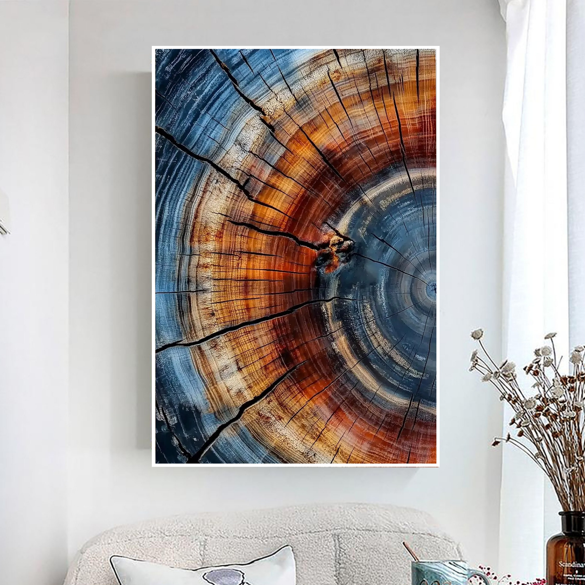 Earthy Elegance Wood Cross-Section