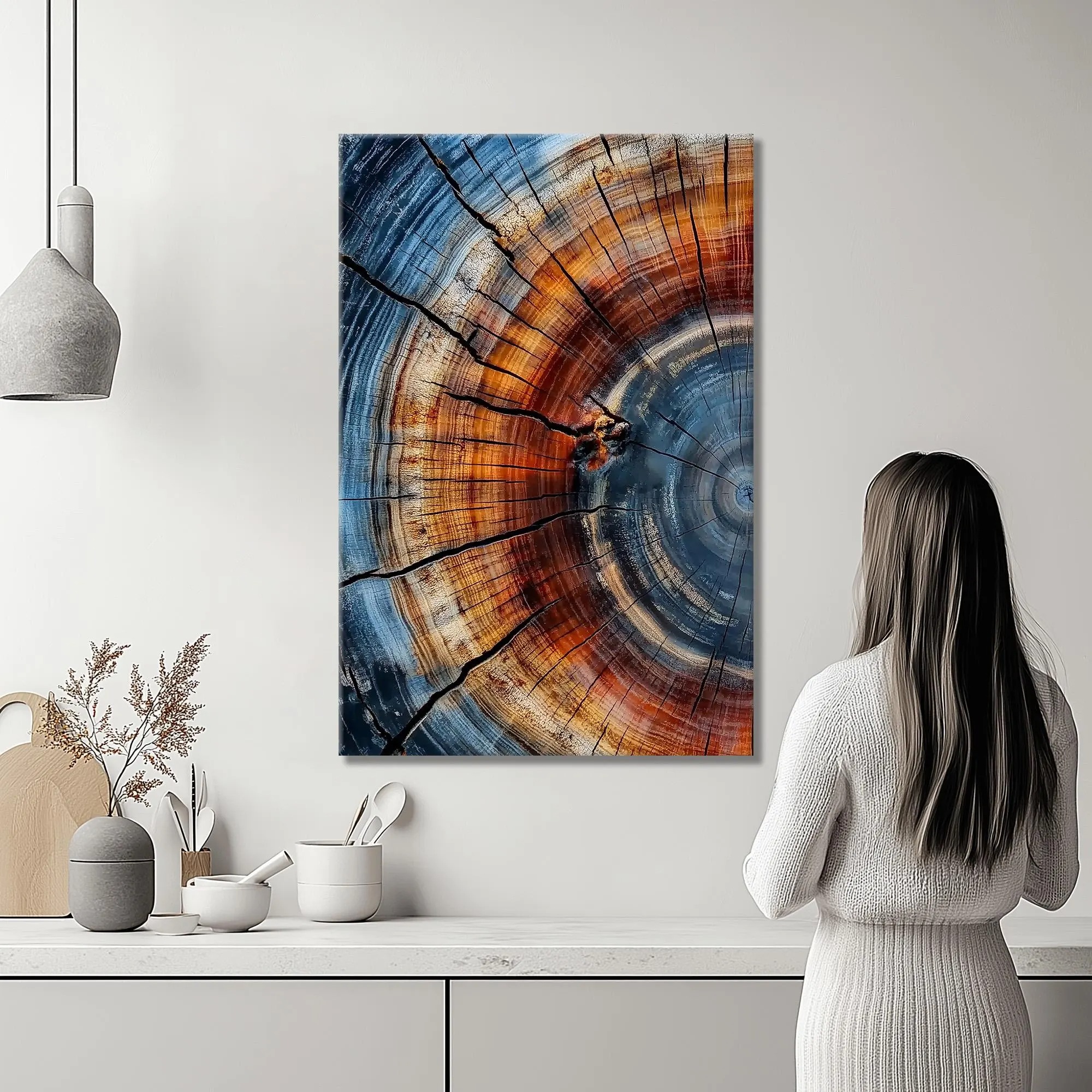 Earthy Elegance Wood Cross-Section