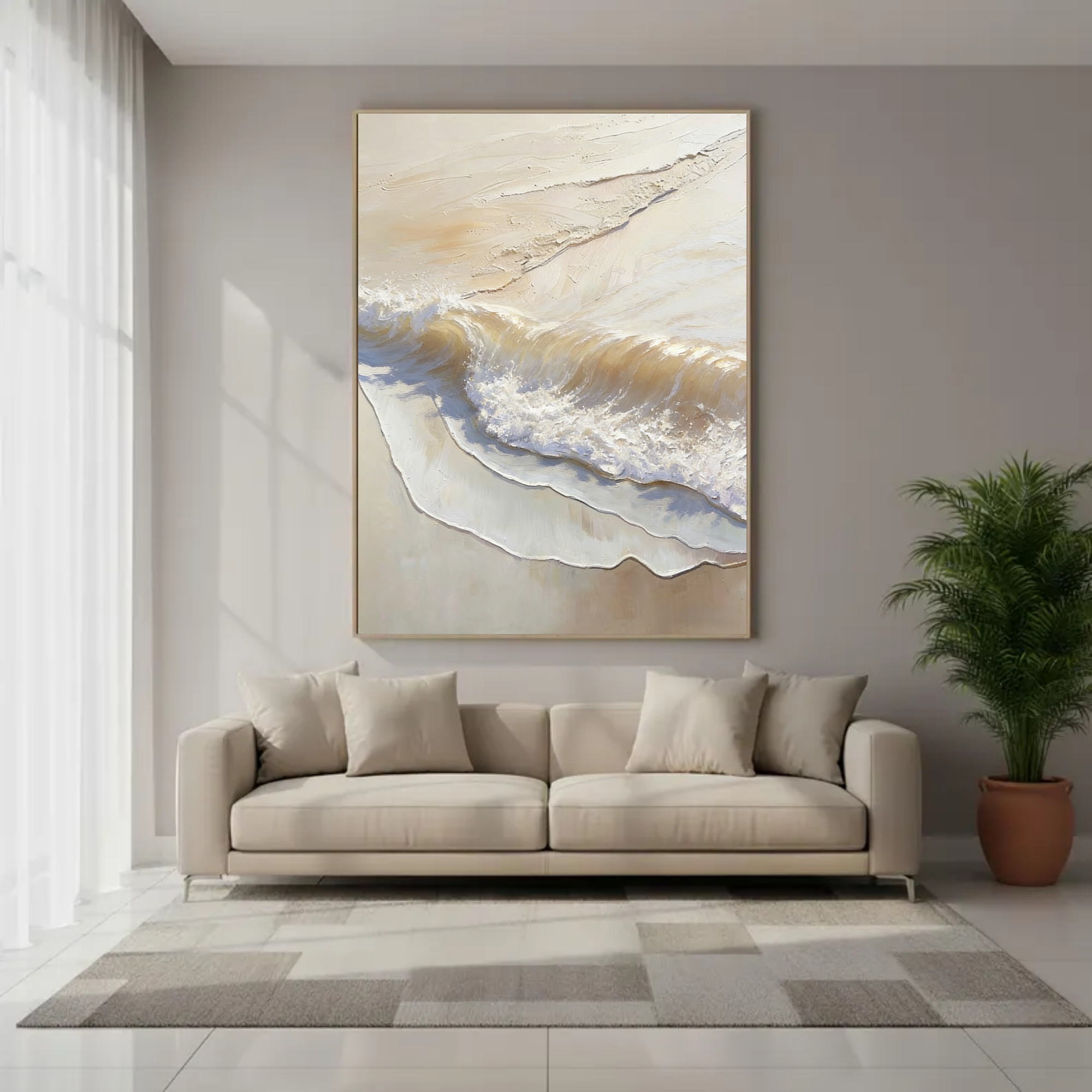 Sunlit Sand and Surf