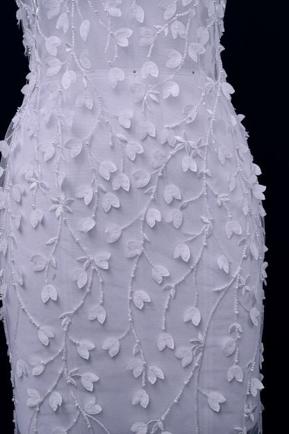Sequin Embroidery Floral Lace Fabric Sequin Tulle Fabric Delicate Floral Pattern Wedding Dress