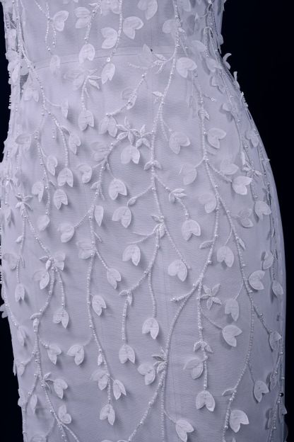 Sequin Embroidery Floral Lace Fabric Sequin Tulle Fabric Delicate Floral Pattern Wedding Dress