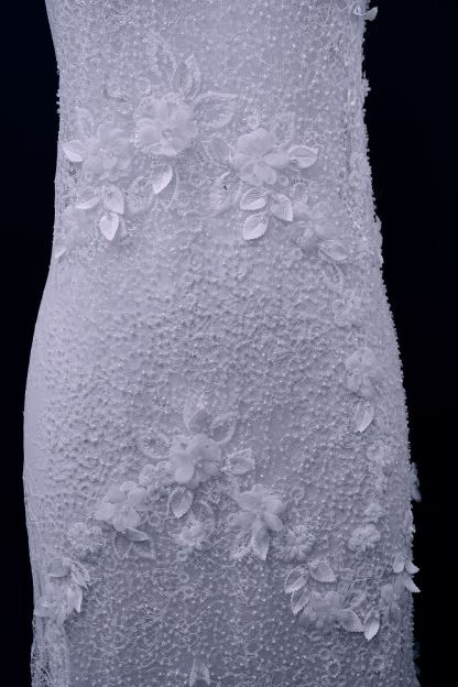 Delicate Beaded Fabric With Crystal Beads Sparkling Sequin Tulle Fabric With Embroidered Floral Bridal Veil for Wedding Dress