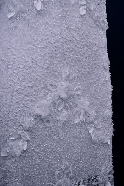 Delicate Beaded Fabric With Crystal Beads Sparkling Sequin Tulle Fabric With Embroidered Floral Bridal Veil for Wedding Dress