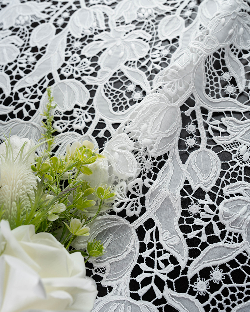 Sita Lace, sitalace, Lace Fabric, Feature Fabric, Tulle Fabric, Beaded Fabric, Sequined Fabric, Embroidery Fabric, Wedding Dress, Bridal Gown, Bridal Veil, Beads, Sequins, Feather Fabrics, Feather, 3D Flowers, Floral, Blossom Flowers, Flower Petal,