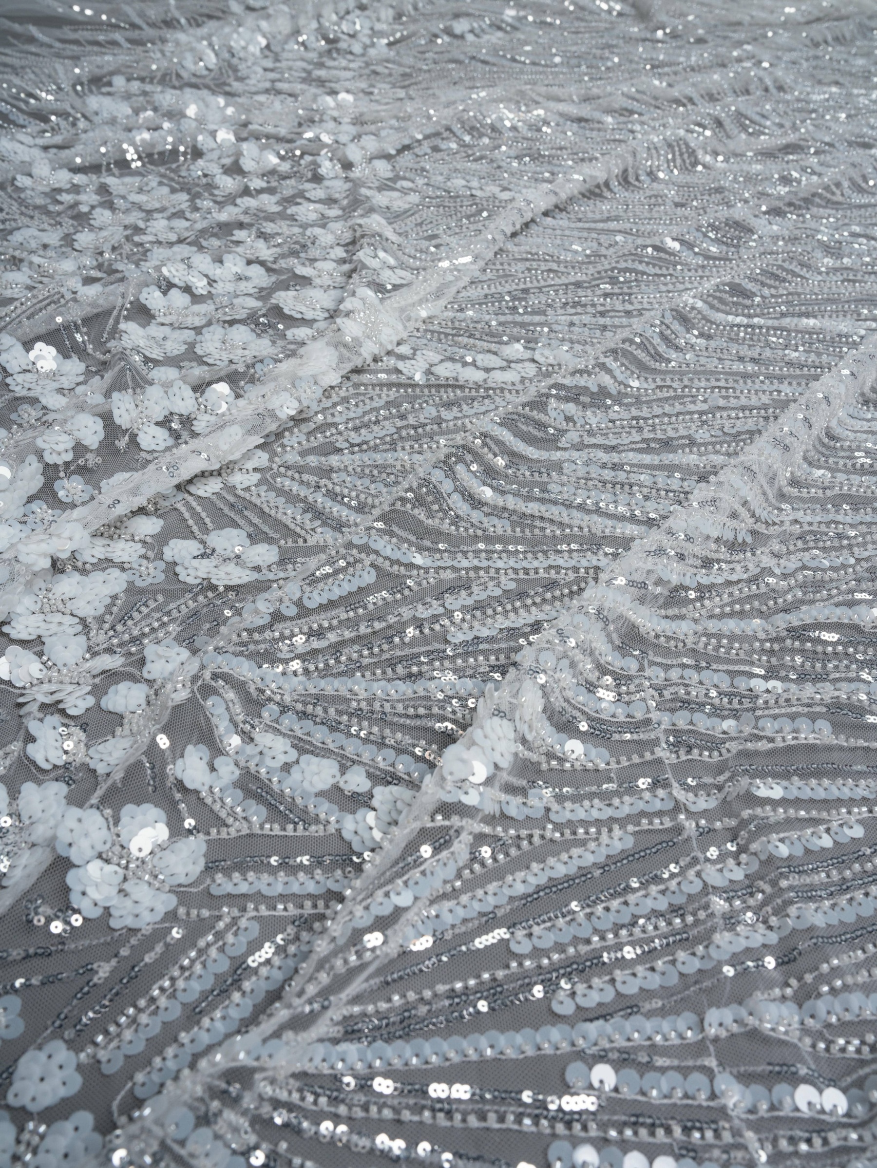 Sita Lace, sitalace, Lace Fabric, Feature Fabric, Tulle Fabric, Beaded Fabric, Sequined Fabric, Embroidery Fabric, Wedding Dress, Bridal Gown, Bridal Veil, Beads, Sequins, Feather Fabrics, Feather, 3D Flowers, Floral, Blossom Flowers, Flower Petal,