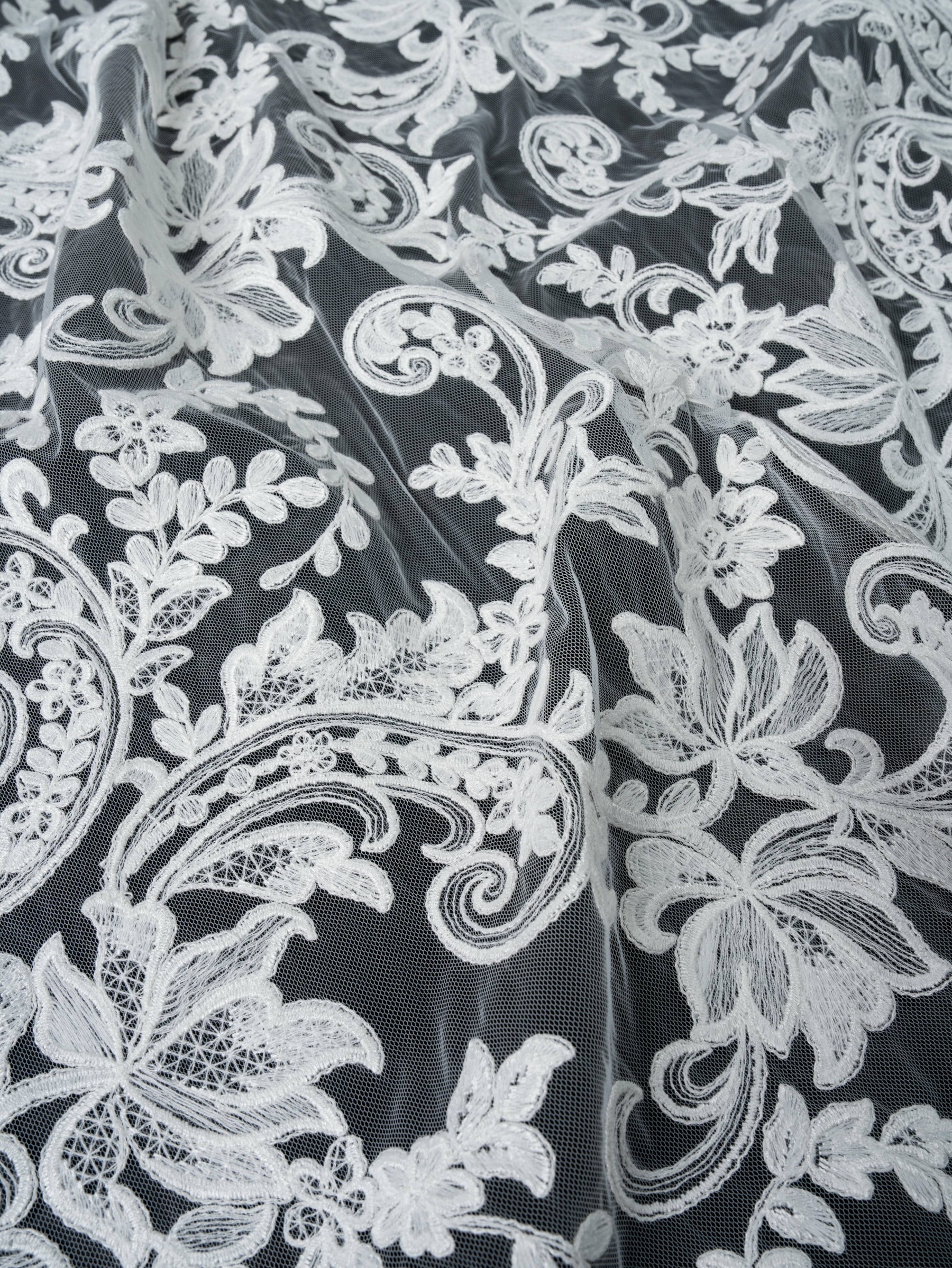 Sita Lace, sitalace, Lace Fabric, Feature Fabric, Tulle Fabric, Beaded Fabric, Sequined Fabric, Embroidery Fabric, Wedding Dress, Bridal Gown, Bridal Veil, Beads, Sequins, Feather Fabrics, Feather, 3D Flowers, Floral, Blossom Flowers, Flower Petal,