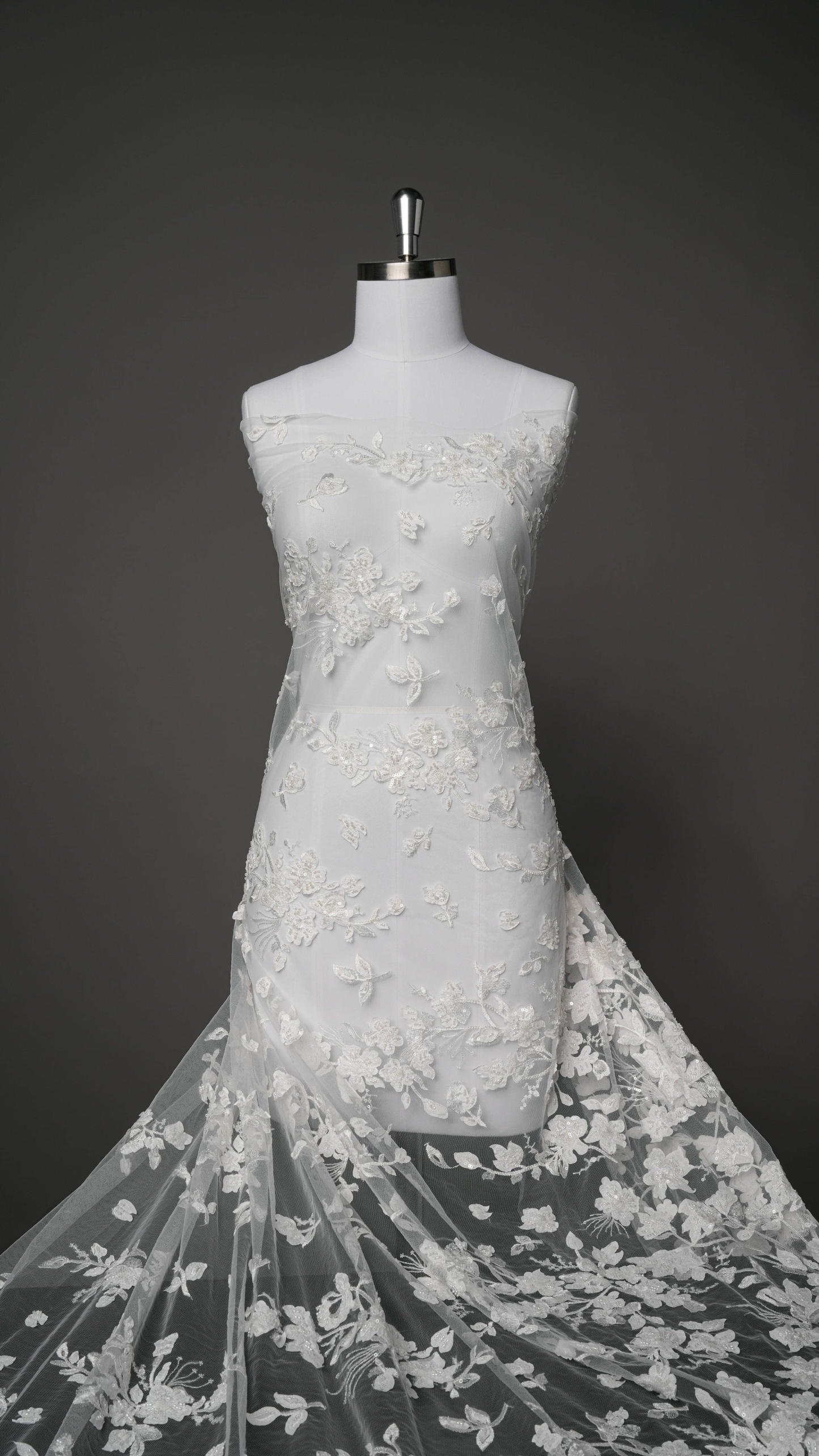 Sita Lace, sitalace, Lace Fabric, Feature Fabric, Tulle Fabric, Beaded Fabric, Sequined Fabric, Embroidery Fabric, Wedding Dress, Bridal Gown, Bridal Veil, Beads, Sequins, Feather Fabrics, Feather, 3D Flowers, Floral, Blossom Flowers, Flower Petal,