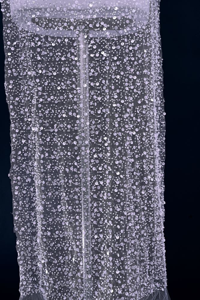 Sita Lace, sitalace, Lace Fabric, Feature Fabric, Tulle Fabric, Beaded Fabric, Sequined Fabric, Embroidery Fabric, Wedding Dress, Bridal Gown, Bridal Veil, Beads, Sequins, Feather Fabrics, Feather, 3D Flowers, Floral, Blossom Flowers, Floral Petal, Embroidered Leaves