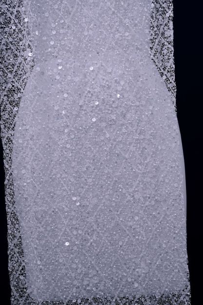 Sita Lace, sitalace, Lace Fabric, Feature Fabric, Tulle Fabric, Beaded Fabric, Sequined Fabric, Embroidery Fabric, Wedding Dress, Bridal Gown, Bridal Veil, Beads, Sequins, Feather Fabrics, Feather, 3D Flowers, Floral, Blossom Flowers, Floral Petal, Embroidered Leaves