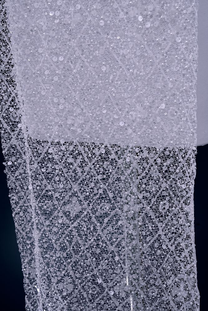 Sita Lace, sitalace, Lace Fabric, Feature Fabric, Tulle Fabric, Beaded Fabric, Sequined Fabric, Embroidery Fabric, Wedding Dress, Bridal Gown, Bridal Veil, Beads, Sequins, Feather Fabrics, Feather, 3D Flowers, Floral, Blossom Flowers, Floral Petal, Embroidered Leaves