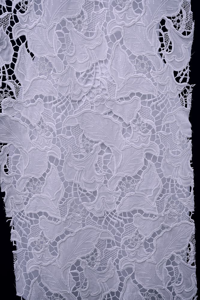 Bleached Beige Embroidered Mesh Floral Fabric Wedding Evening Dresses Sheaths