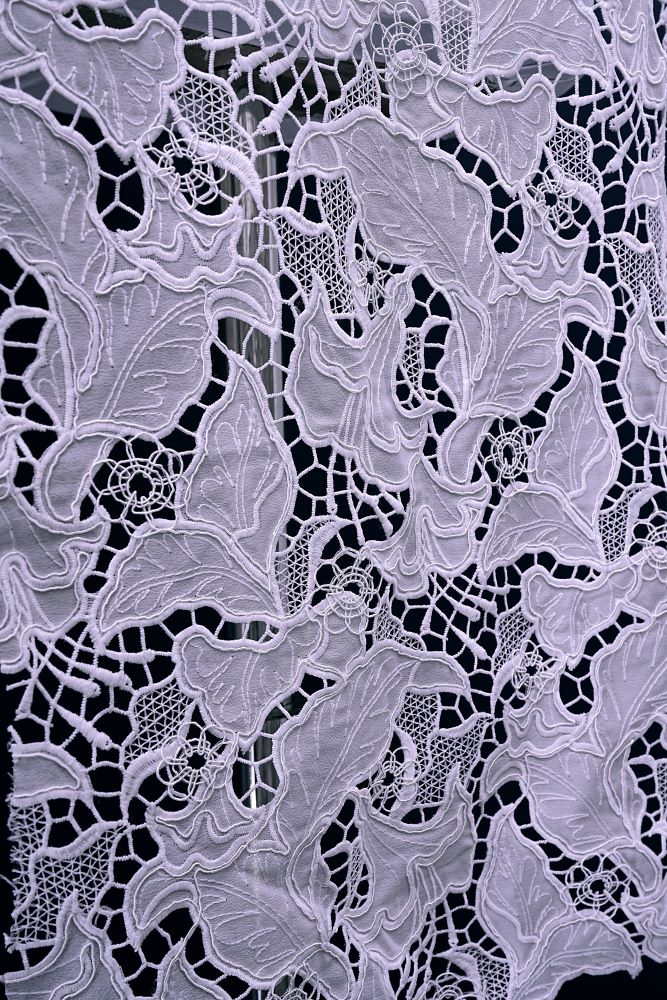 Bleached Beige Embroidered Mesh Floral Fabric Wedding Evening Dresses Sheaths